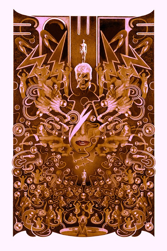 David Bowie - Psychedelic Illustration, Poster