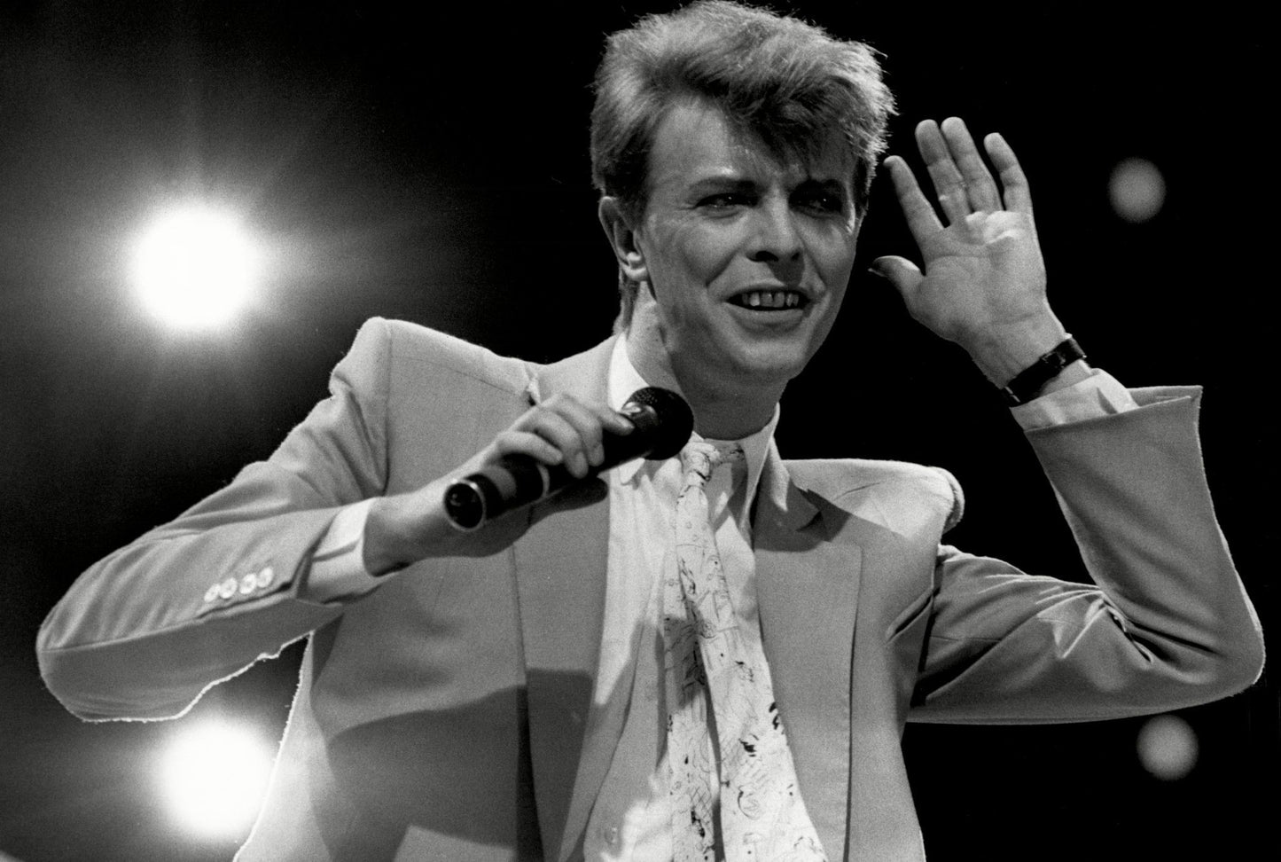 David Bowie - On Stage at Wembley Stadium, England, 1985 Print