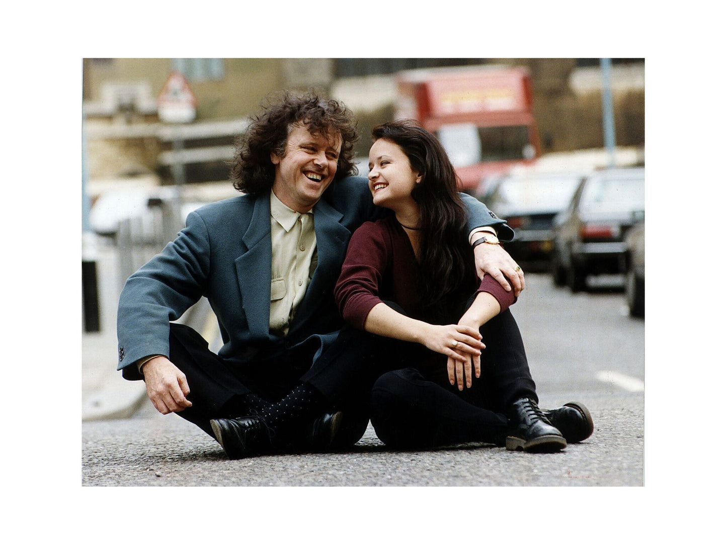 Donovan - Sitting On the Road with His Daughter, England, Print