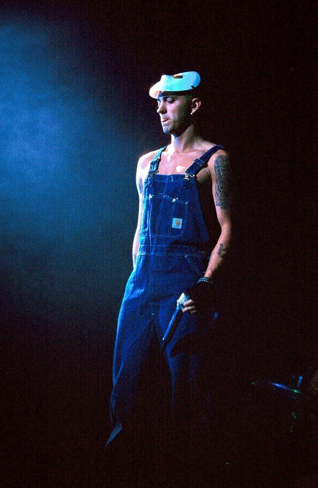 Eminem - Wearing a Psycho Mask and Outfit on Stage, Australia, 2001 Poster (2/2)