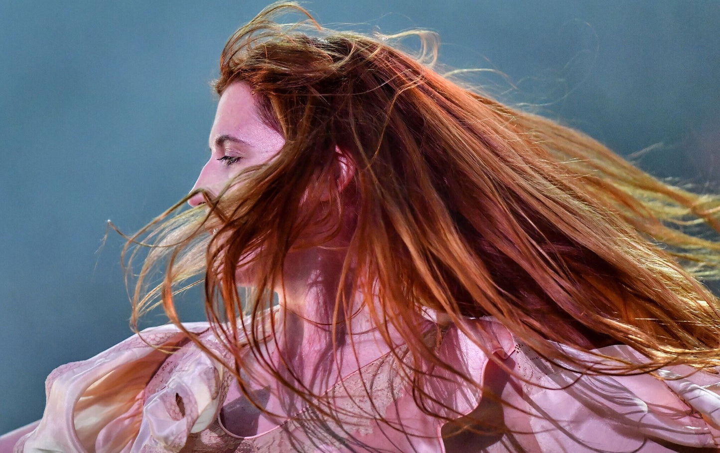 Florence and the Machine - Florence Welch with Beautiful Long Red Hair On Stage, England, 2018 Poster