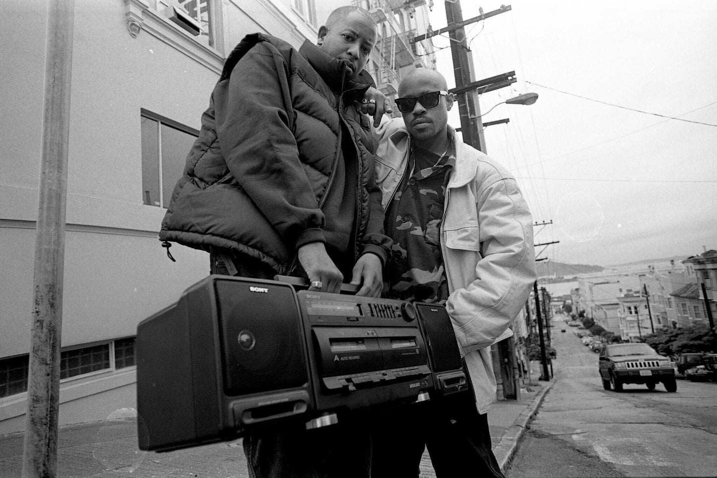 Gang Starr - MC Guru and DJ Premier with their Boombox, USA, 1991 Poster (1/5)