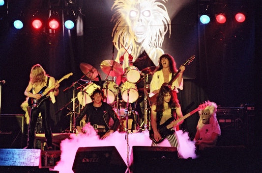 Iron Maiden - Full Band On Stage with Light Show, England, 1980 Poster