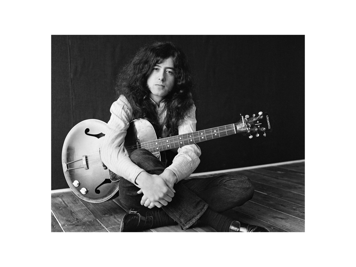 Led Zeppelin - Jimmy Page with His Cromwell Guitar, England, 1970 Print 3