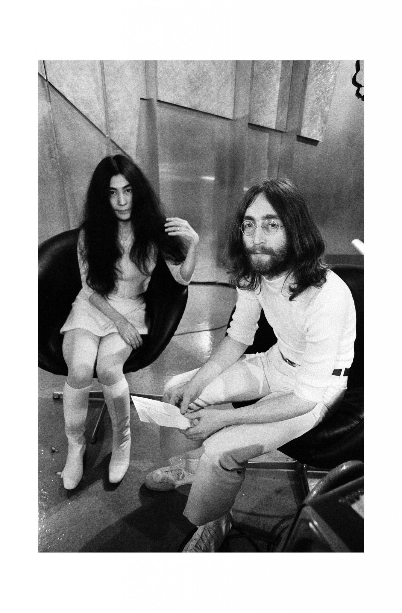 John Lennon - Dressed in White with Yoko Ono, England 1969 Print 2
