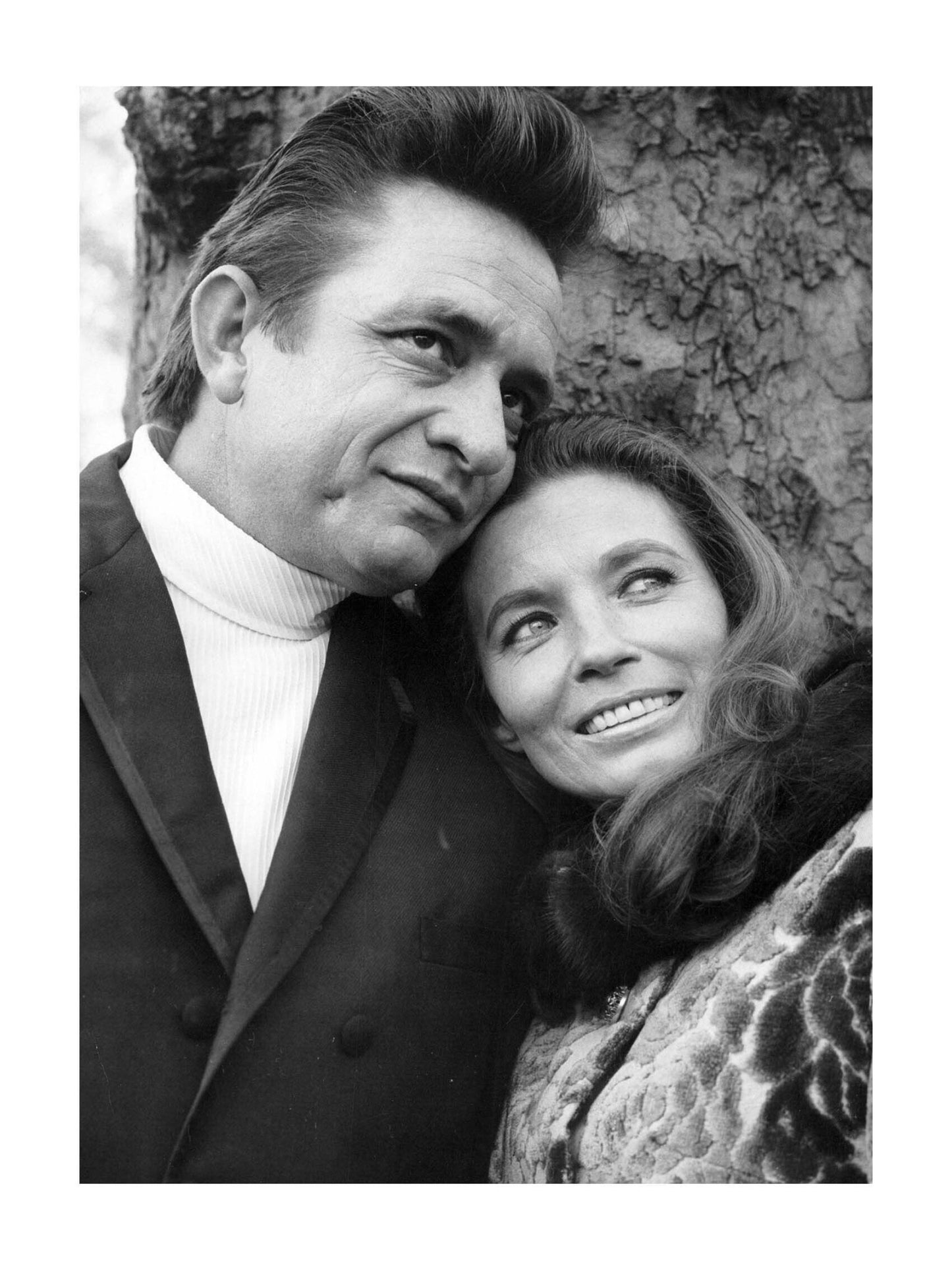 Johnny Cash and June Carter - A Black and White Portrait, 1968 Print 1