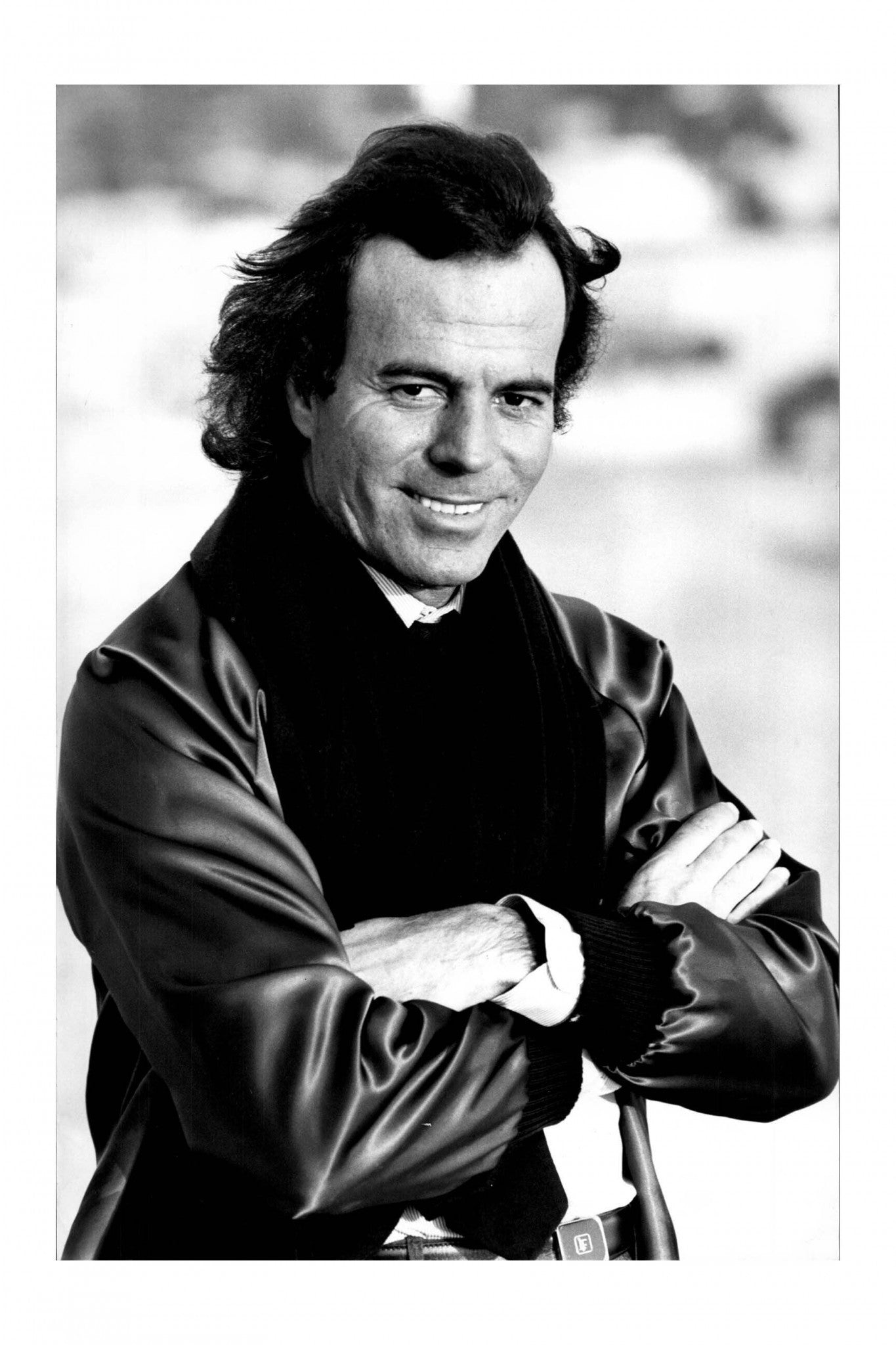 Julio Iglesias - A Black and White Portrait, 1981 Print