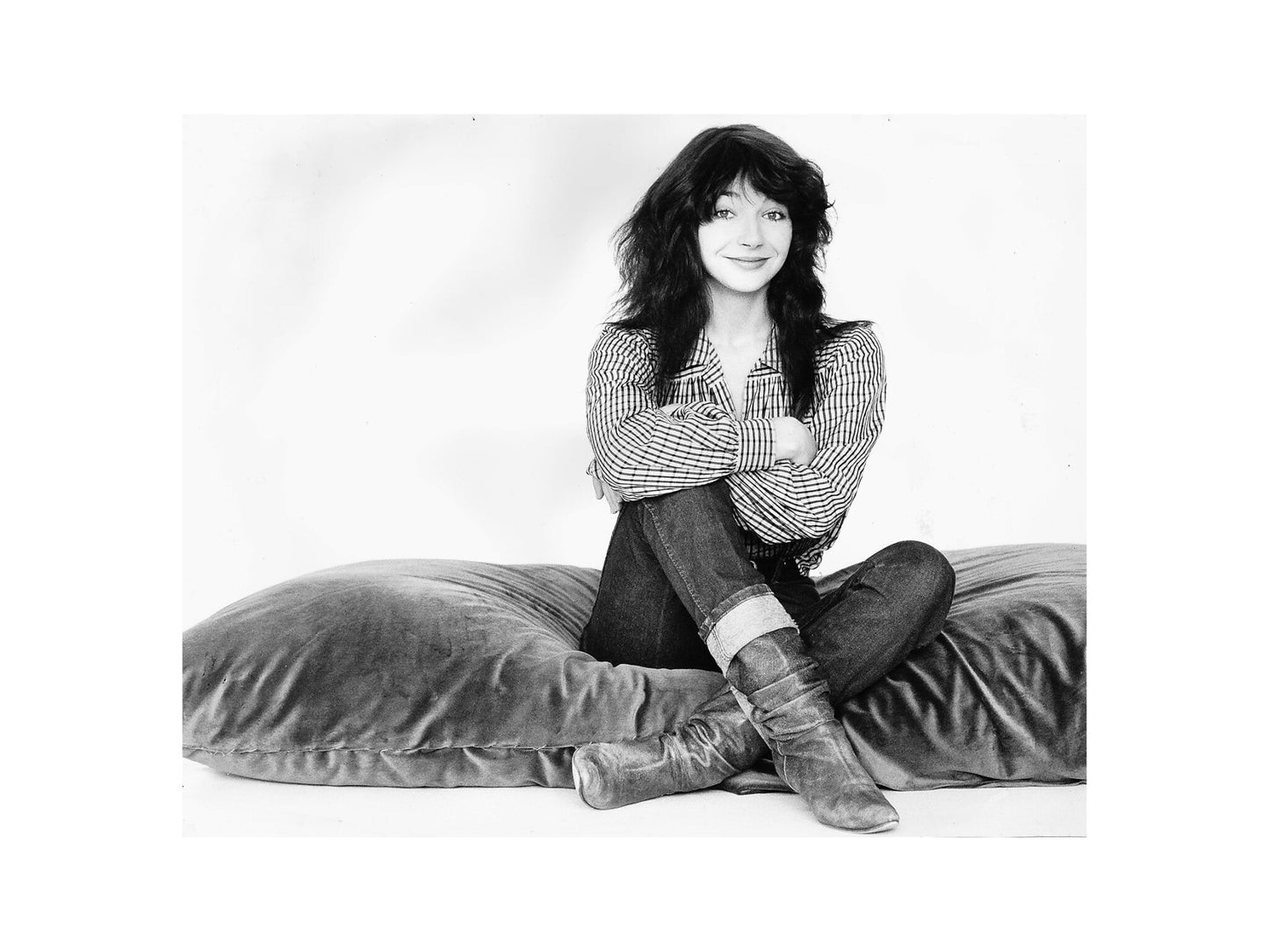 Kate Bush - Smiling On A Giant Beanbag, England, 1983 Print 1