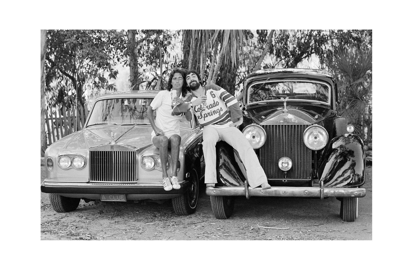 Keith Moon - With Alice Cooper and their Rolls Royces, USA, 1976 Print