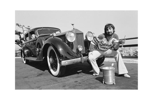 The Who - Keith Moon with His 1929 Rolls Royce Car, 1976 Print