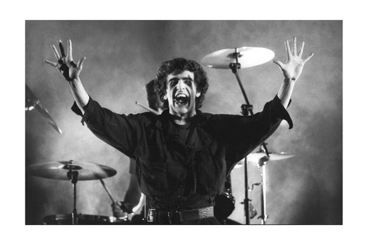 Killing Joke - Jaz Coleman Singing on a Foggy Stage, 1985 Print