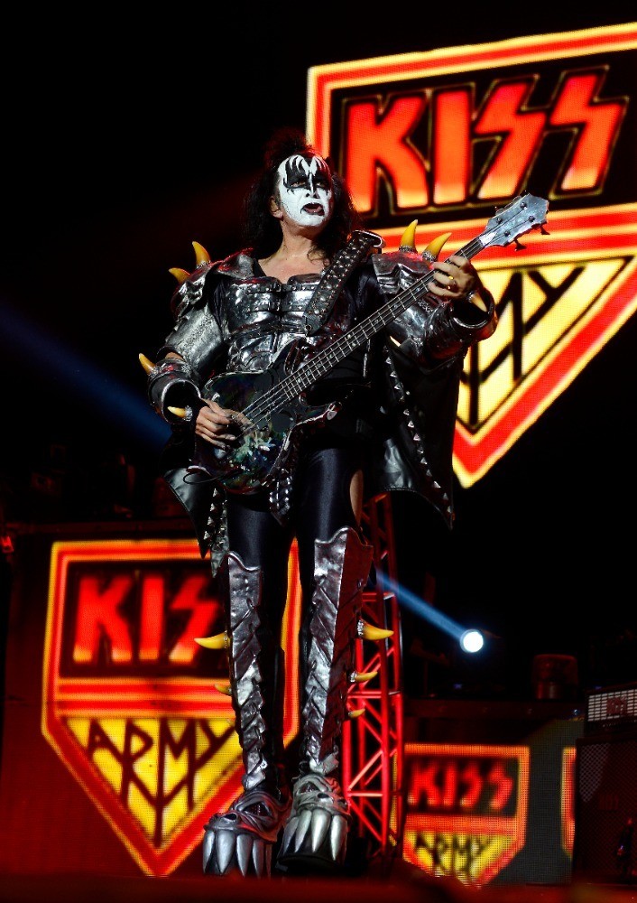 Kiss - Gene Simmons Playing Bass on Stage, Australia, 2013 Poster (4/4)
