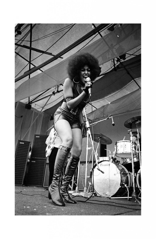 Marsha Hunt and White Trash - At the Isle of Wight, England, 1969 Print 2