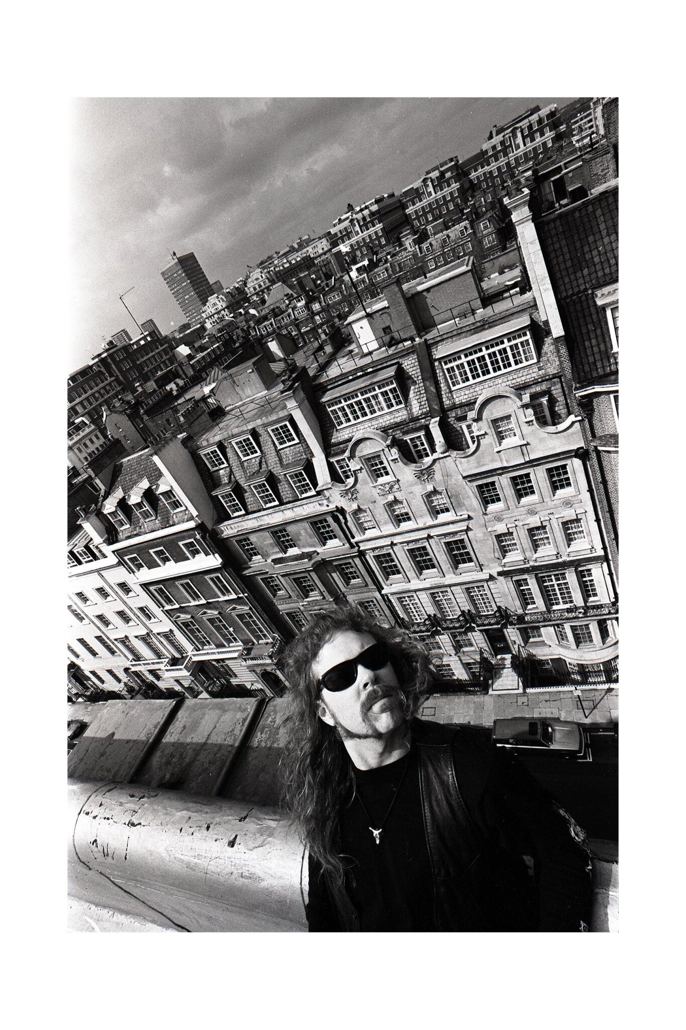 Metallica - James Hetfield in a London Rooftop, England, 1992 Print (2/2)