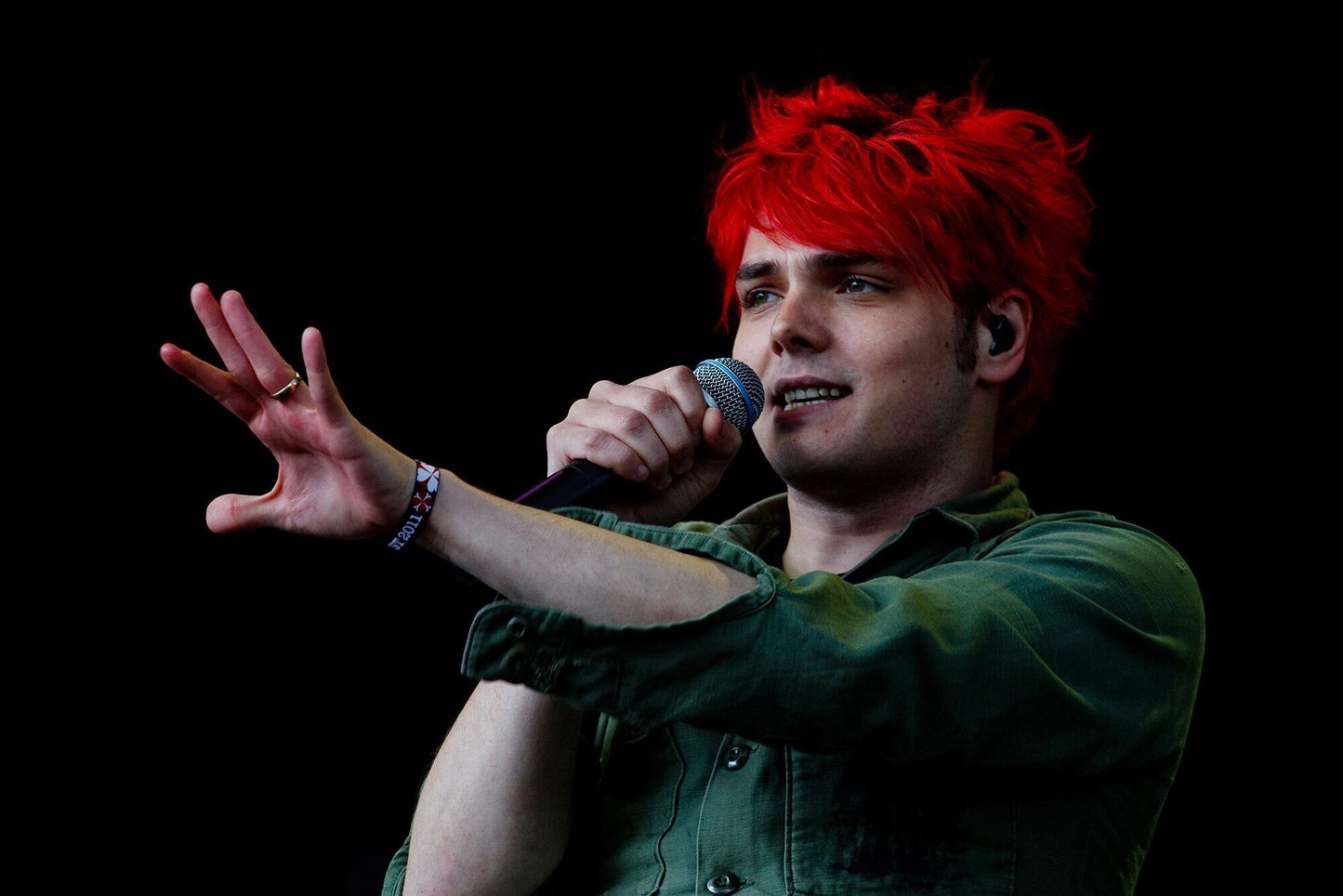 My Chemical Romance - Gerard Way's Stage Portrait with Red Hair, Scotland, 2011 Poster