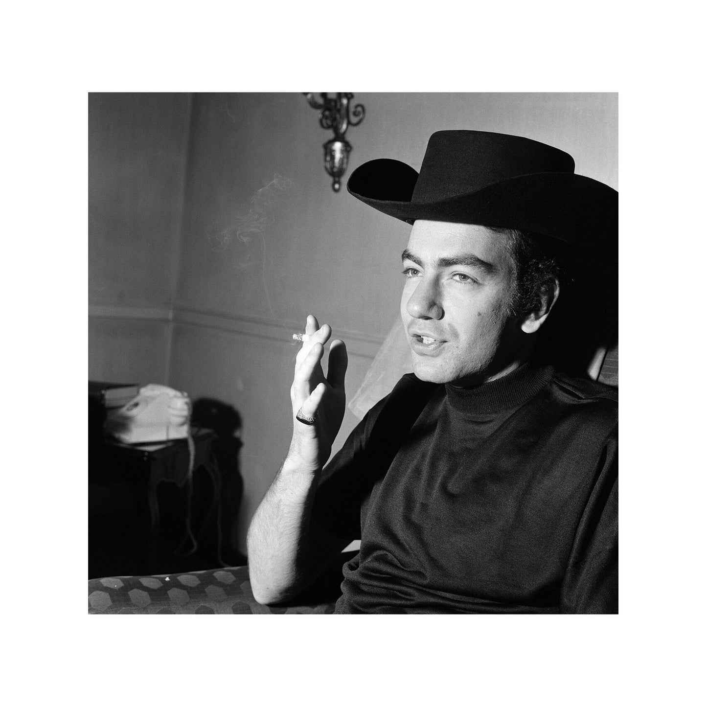 Neil Diamond - Smoking in a Black Hat, 1967 Print