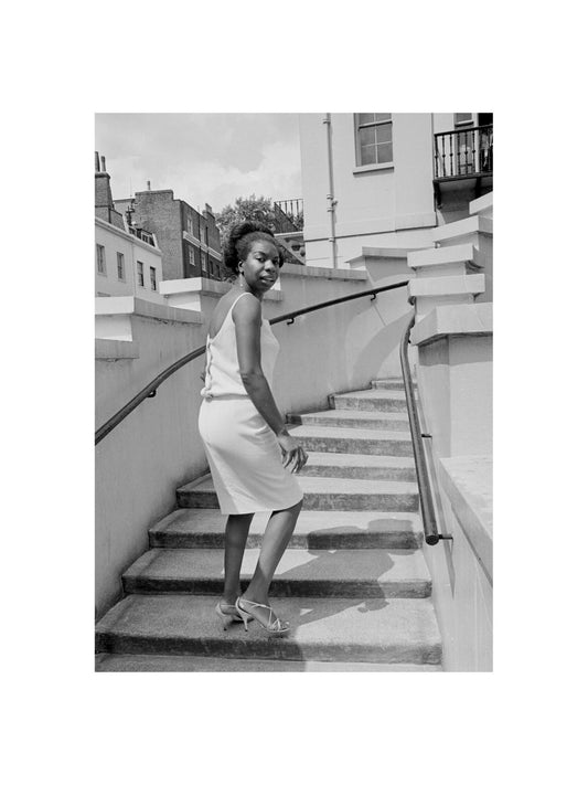 Nina Simone - In a White Dress in London, England, 1965 Print 4