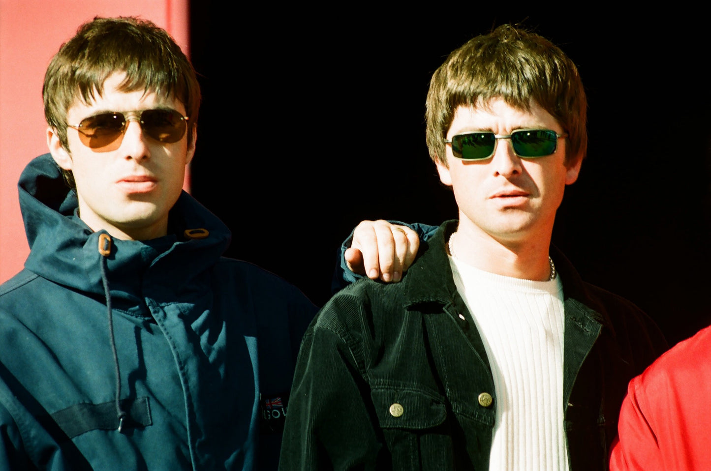 Oasis - Liam and Noel Gallagher in Newcastle, England, 1997 Poster