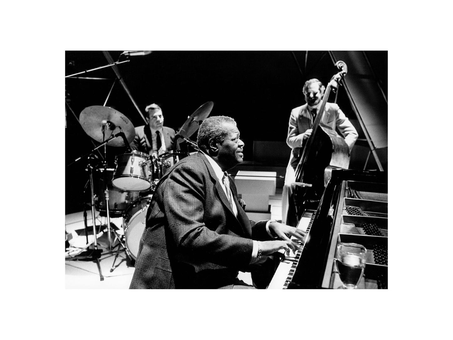Oscar Peterson - Recording Piano with the Band, England, 1984 Print