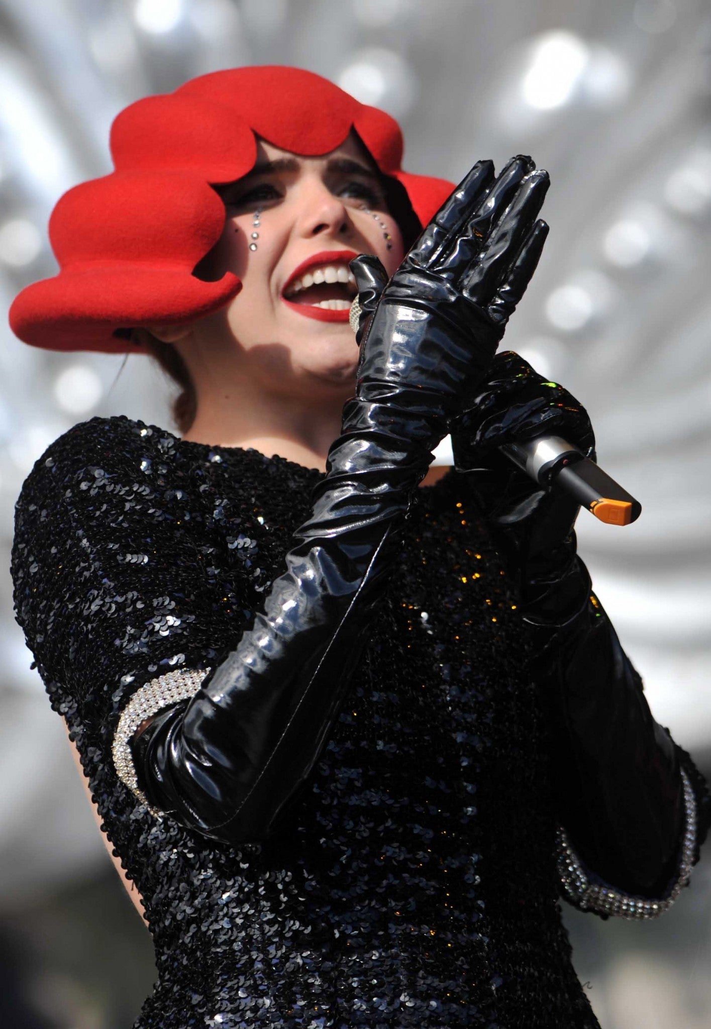 Paloma Faith - Singing In Her Black Leather Suit, Scotland, 2010 Poster