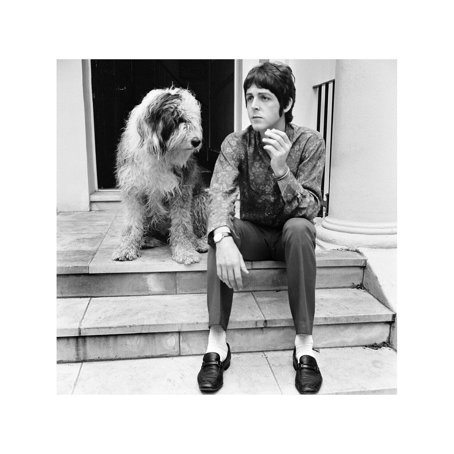 Paul McCartney - With His Dog, England, 1967 Print 2