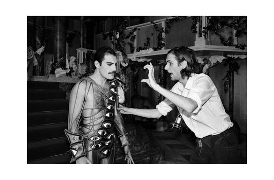Queen - Freddie Mercury with Director Tim Pope, England, 1984 Print 4
