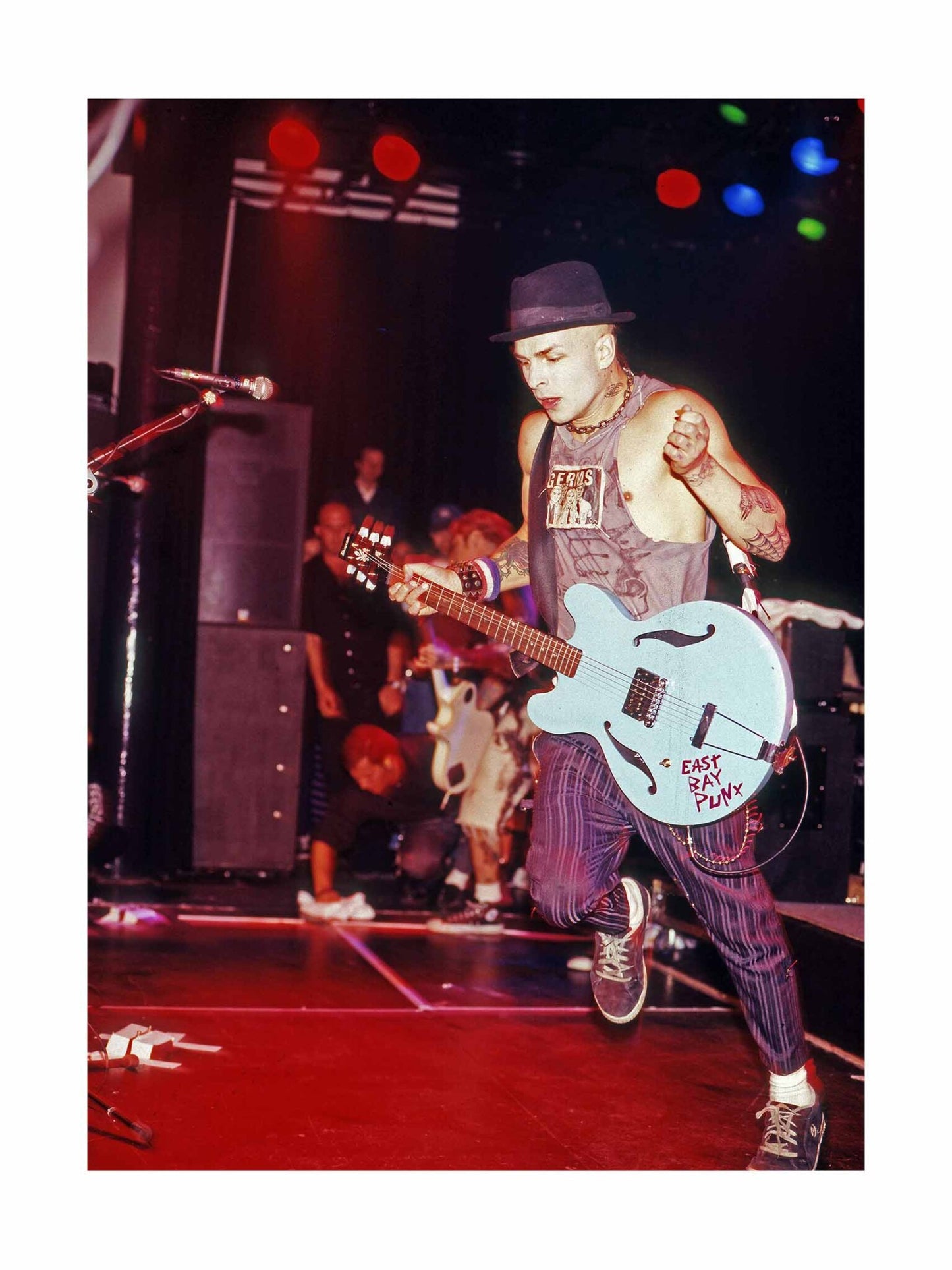 Rancid - Lars Frederiksen on Stage with Makeup, Holland, 1995 Print