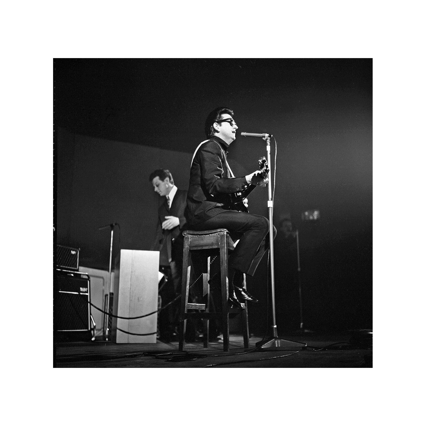 Roy Orbison - Singing and Playing Guitar, England, 1966 Print