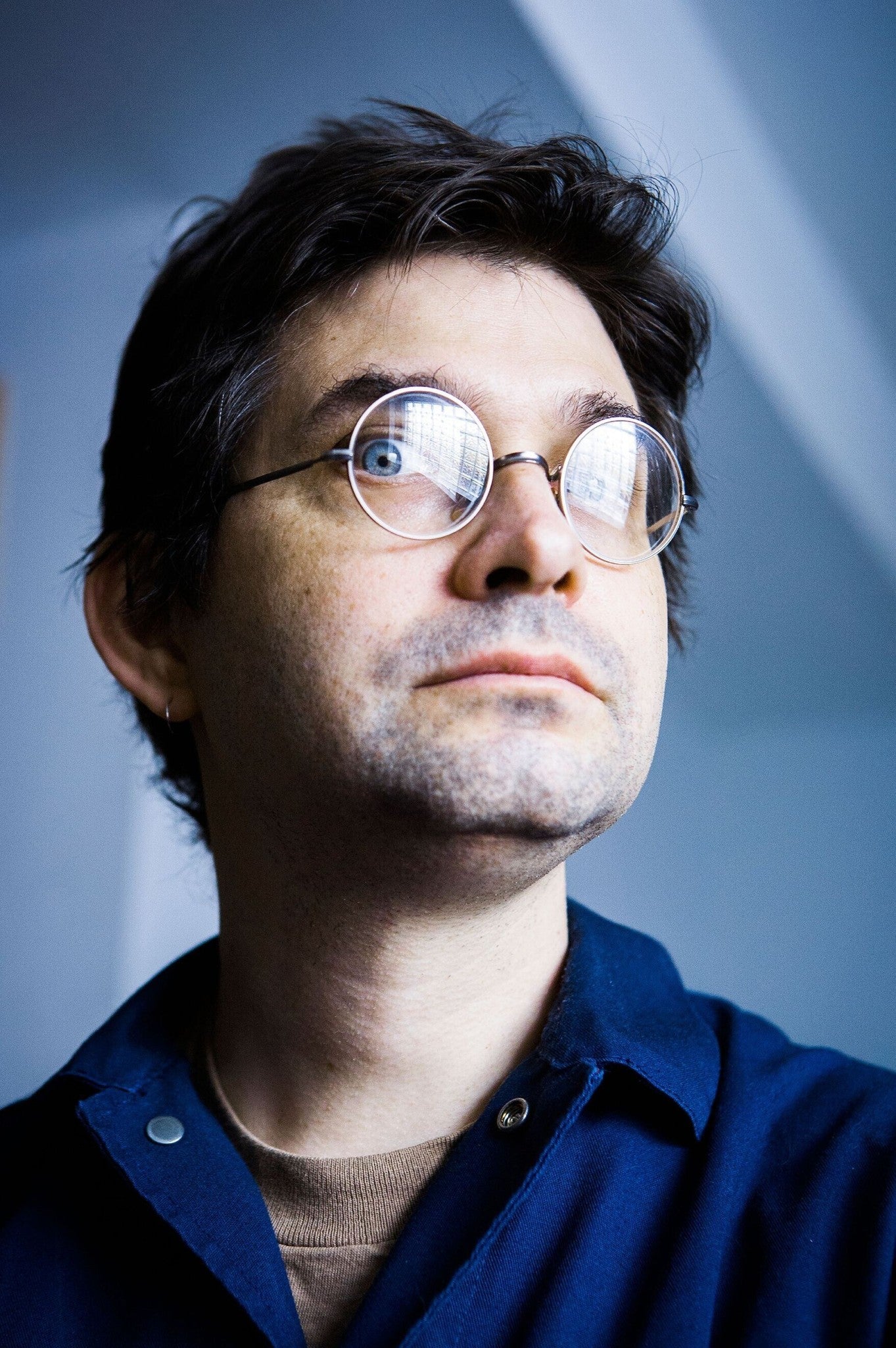 Steve Albini - Legendary Recording Engineer's Closeup Portrait at Electrical Audio in Chicago USA Poster (1/2)