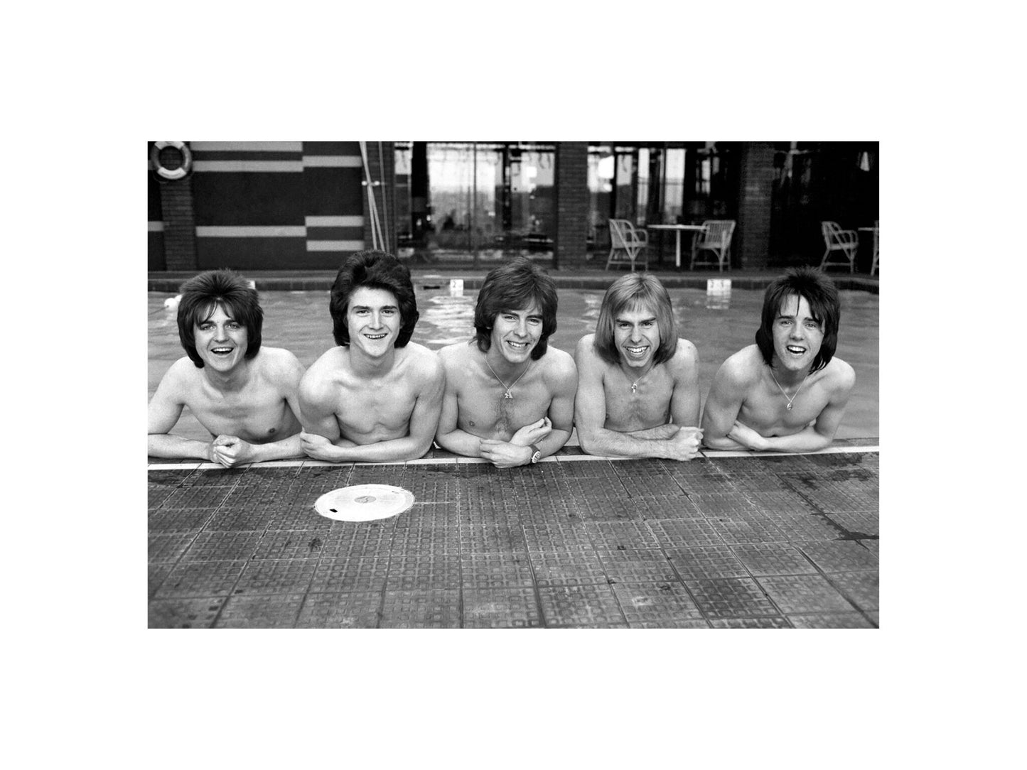 Bay City Rollers - Band in a Pool, USA, 1975 Print 2