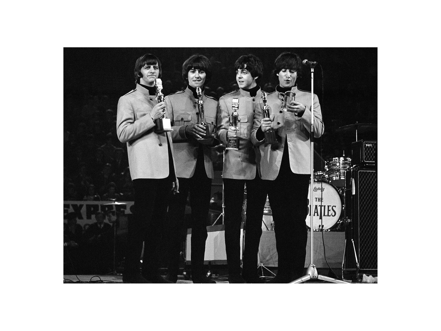 The Beatles - With Their NME Awards On Stage, England, 1965 Print