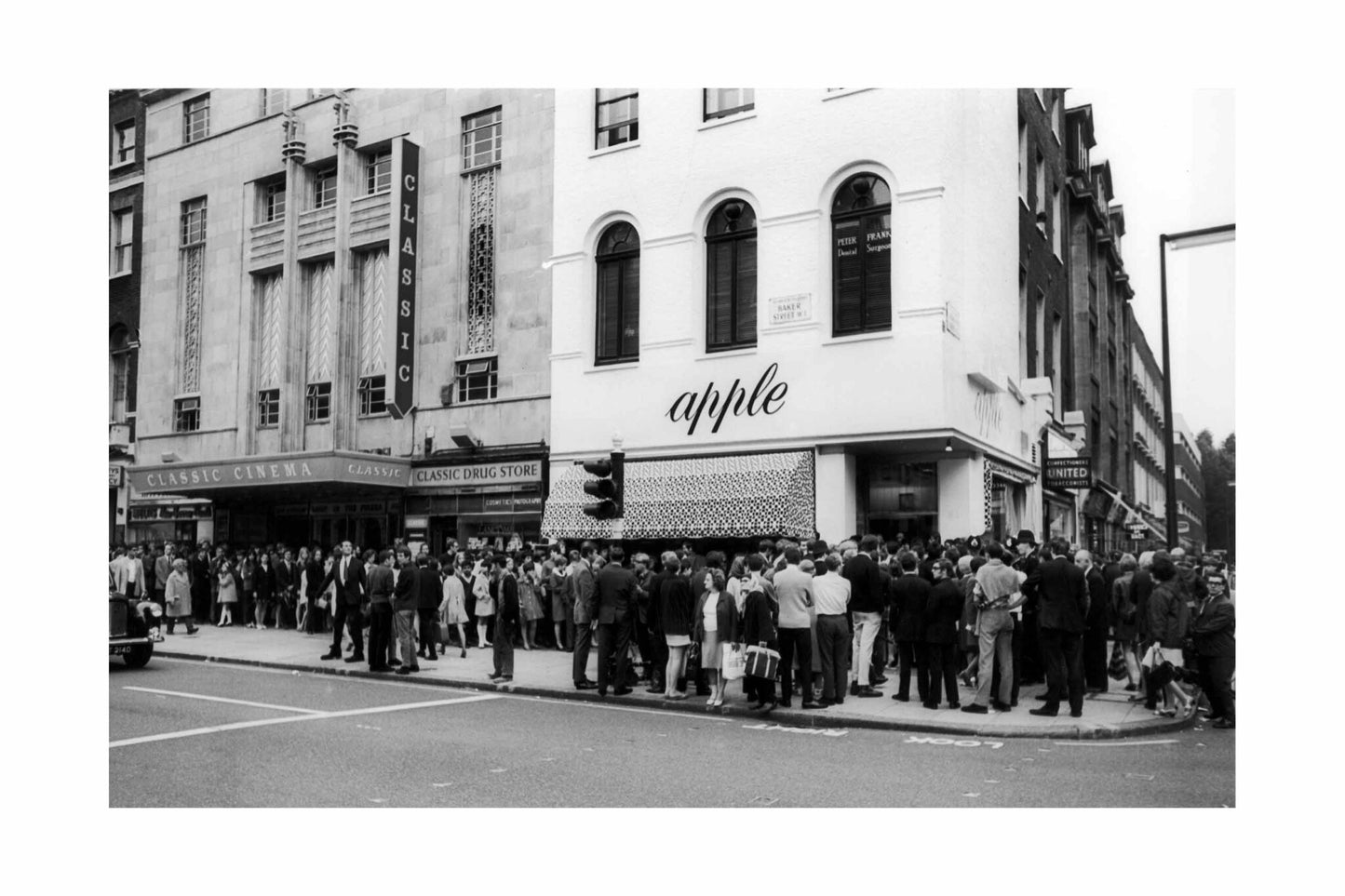 The Beatles - Fans Outside the Apple Store in London 1968 Print 2