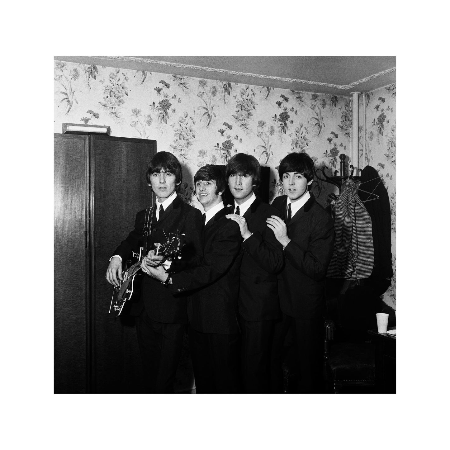 The Beatles - Lined Up In their Dressing Room, England, 1964 Print