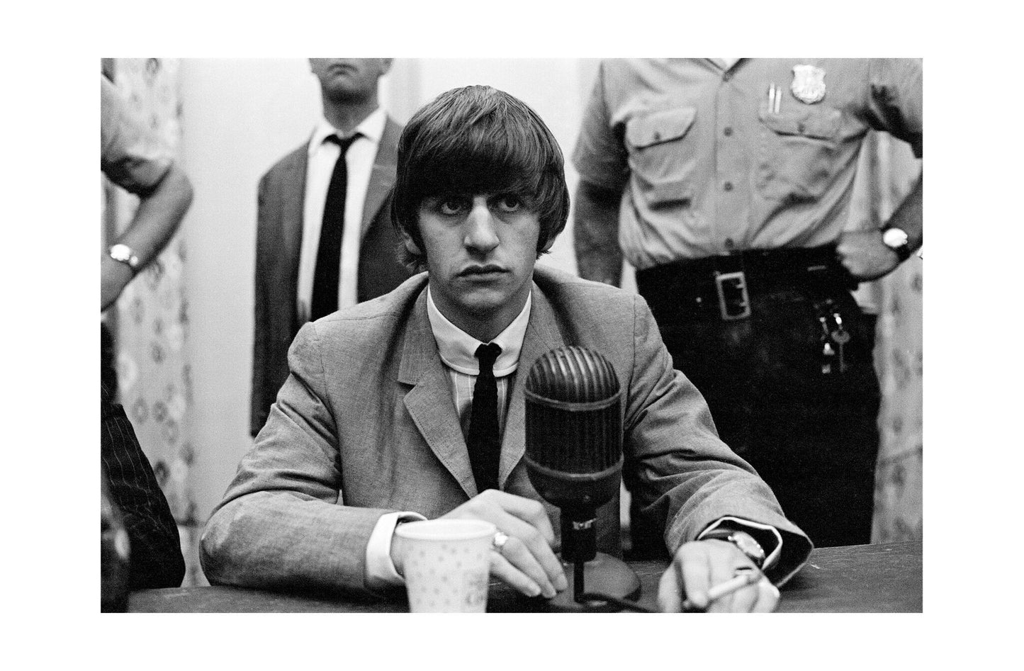 The Beatles - Ringo Starr Smoking at a Press Conference, USA, 1964 Print