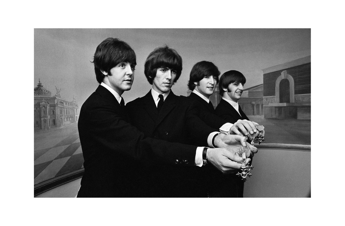 The Beatles - Showing Their MBE Medals at Buckingham Palace, Print 2