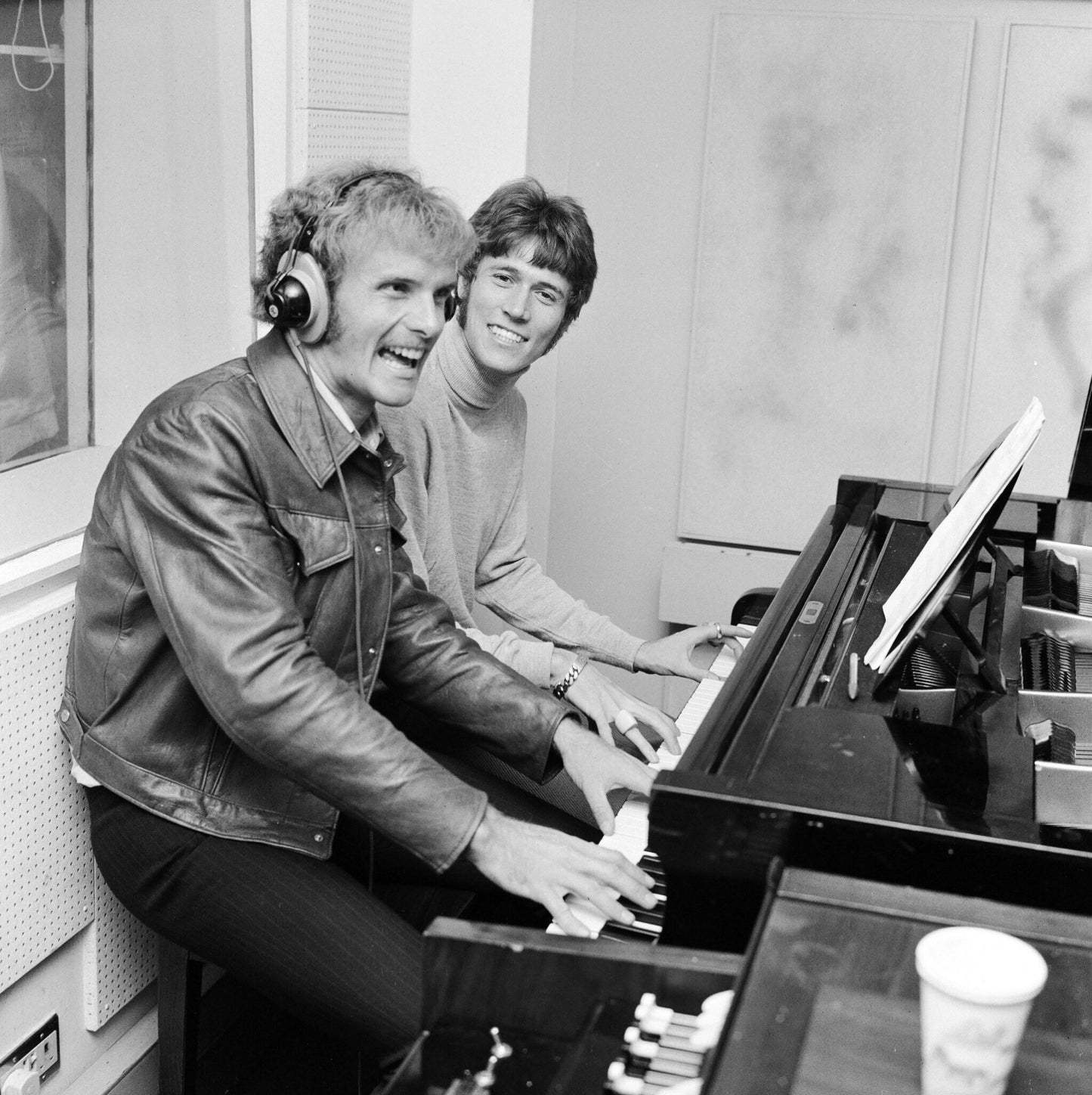 The Bee Gees - Playing Piano with Ray Moore, England, 1968 Print
