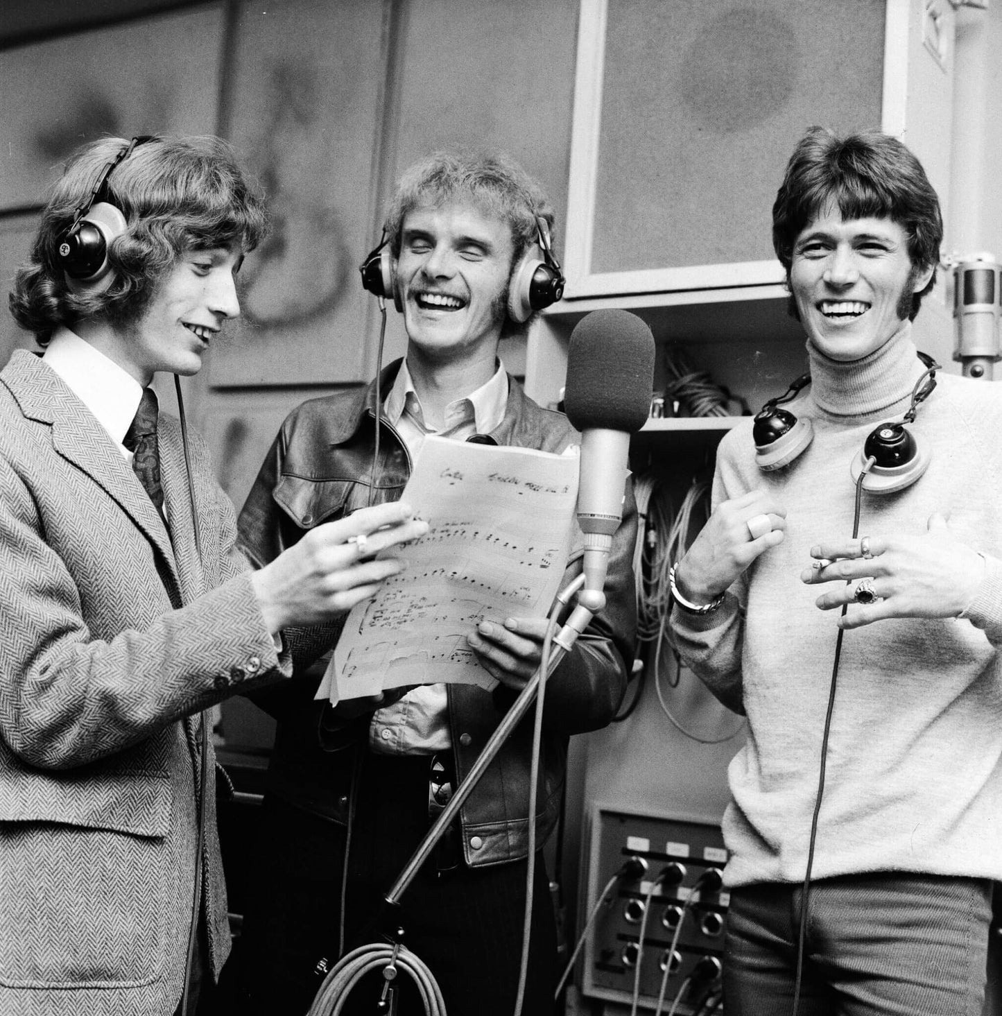 the bee gees recording music poster