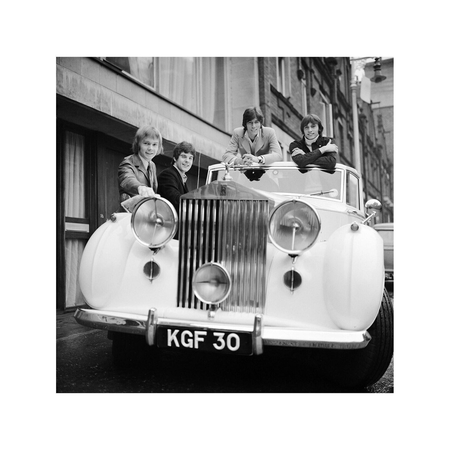 Bee Gees - With Their 1948 Rolls Royce Silver Wraith, 1967 Print