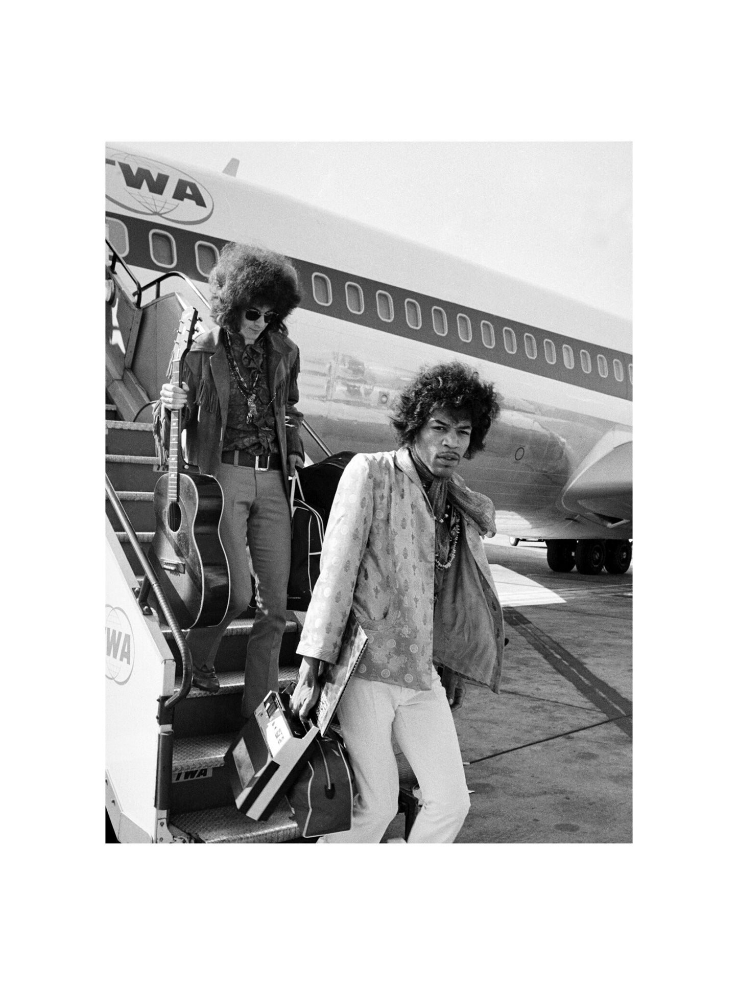 The Jimi Hendrix Experience - Arriving At Heathrow, England, 1967 Print 1