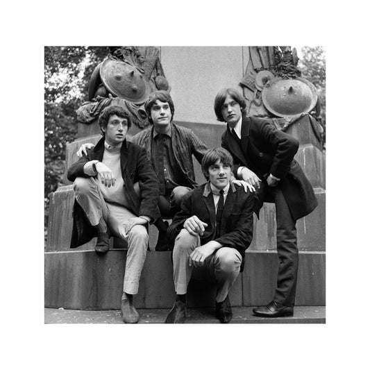 The Kinks - Posing On a Monument, England, 1964 Print