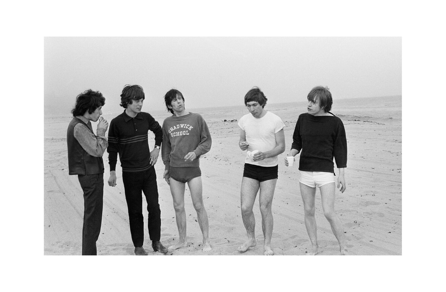 The Rolling Stones - At Malibu Beach in California, 1964 Print
