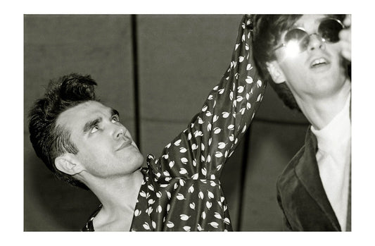 The Smiths - Morrissey and Johnny Marr's Black and White Stage Portrait, England, 1984 Print (1/2)
