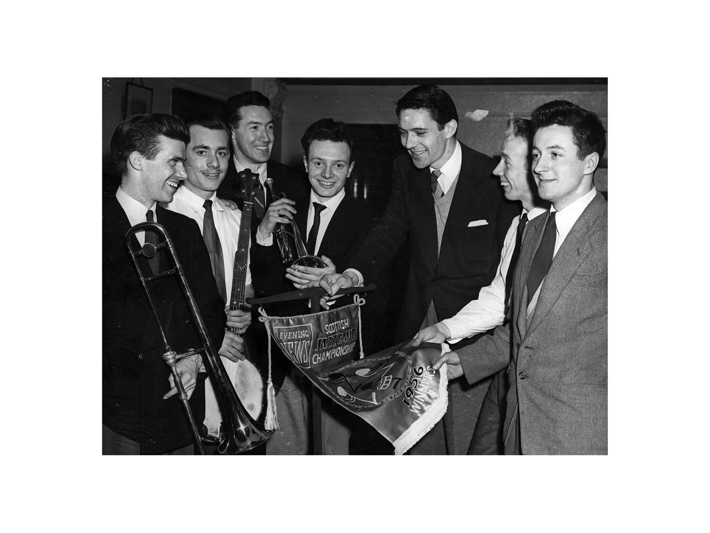 The Stateside Jazzmen - At a Musician's Club, Scotland, 1956 Print