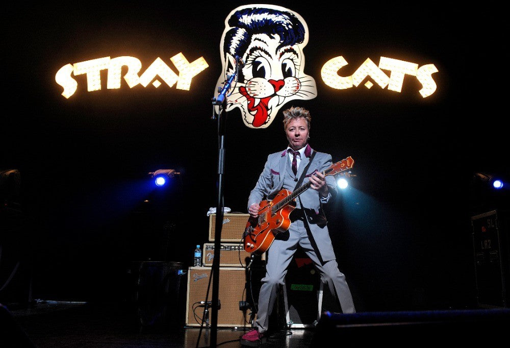 Stray Cats - Brian Setzer on Stage with Banner Backdrop, Australia, 2009 Poster (3/3)