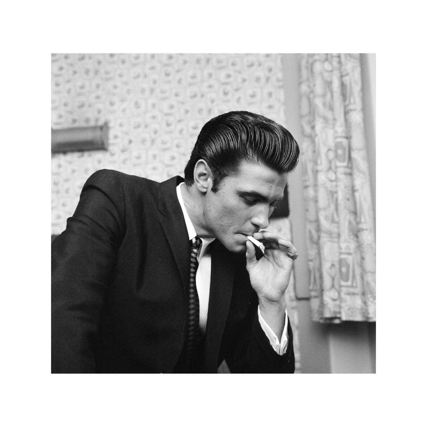 Vince Taylor - Young Singer Smoking Portrait, England, 1961 Print 2