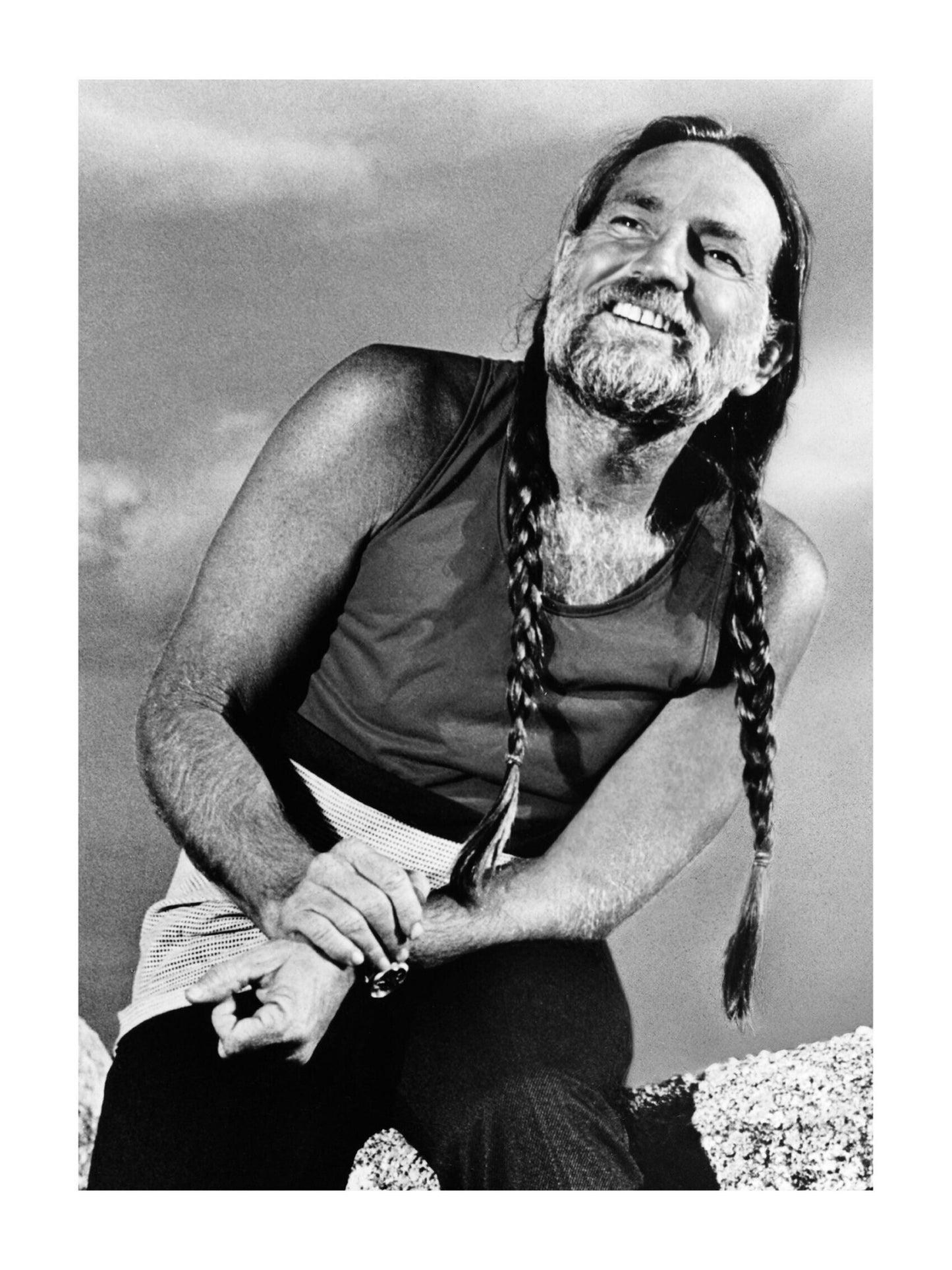 Willie Nelson - Legend's Black and White Portrait, USA, Print